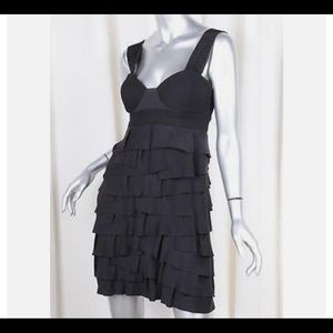 ALEXANDER WANG black silk mini cocktail dress size 8